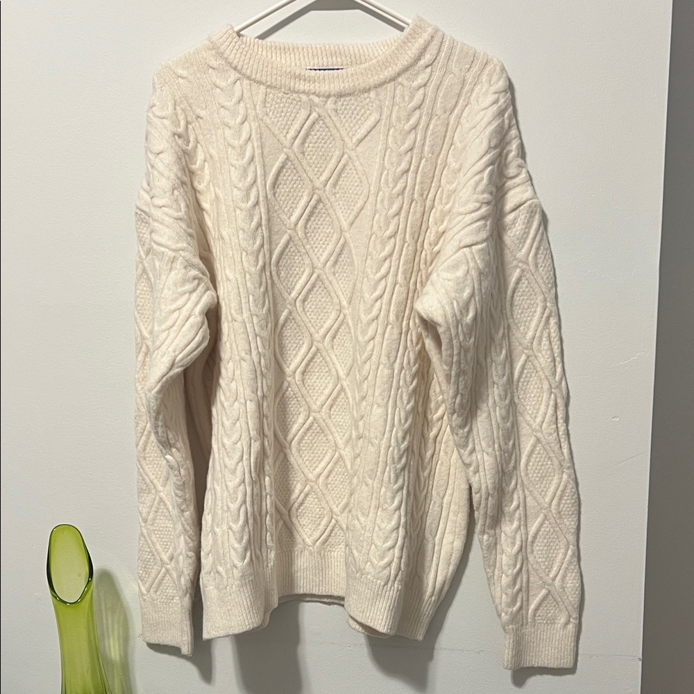 Aelfric Eden Ivory Cable Knit Sweater